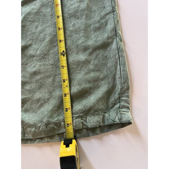 NWT Dr. Collectors P73 flare pleated wild silk and hemp green pants L California - Picture 10 of 12